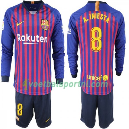 FC Barcelona A. Iniesta 8 Kind Thuis Tenue 2018-19 L/S FC Barcelona A. Iniesta 8 Kind Thuis Tenue 2018-19 L/S